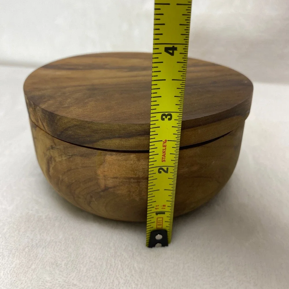 Chefs Wooden Round Salt‎ & Pepper Cellar